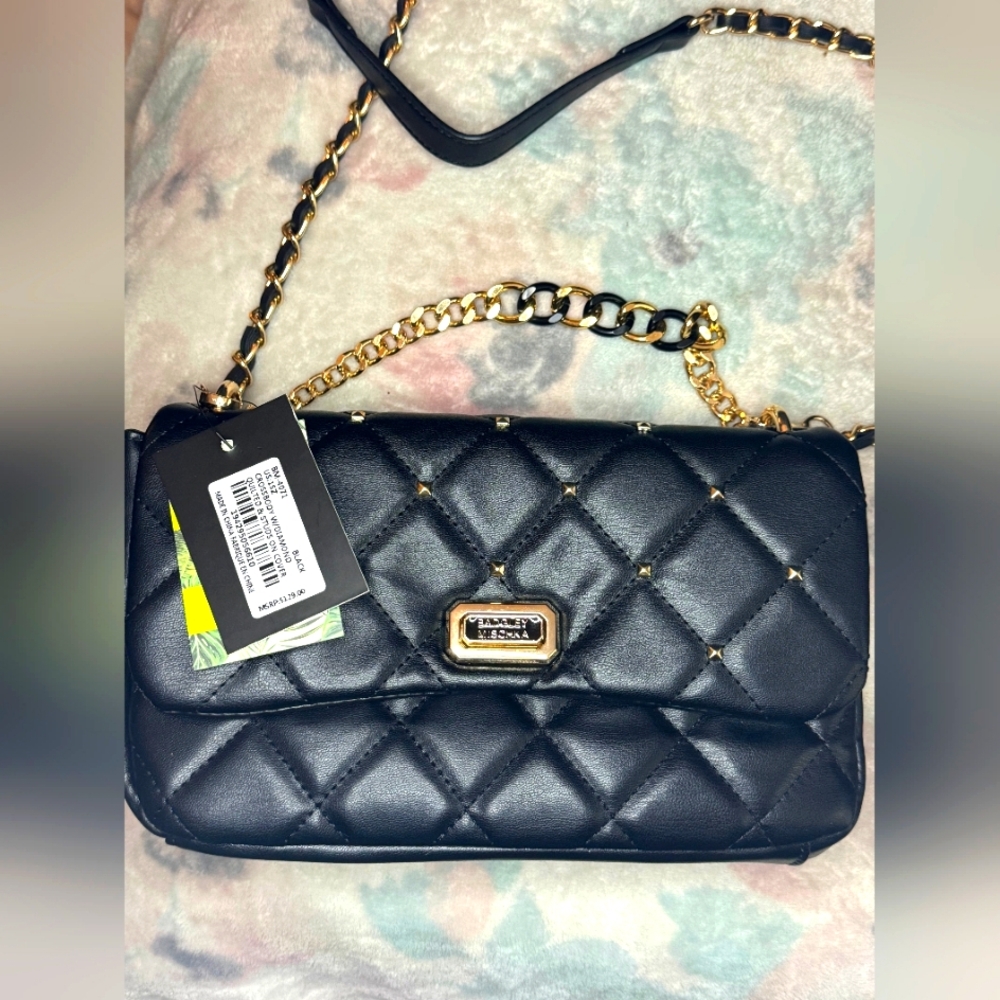 Badgley Mischka Diamond Quilted Studs Crossbody - NWT - Picture 5 of 15
